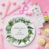 Assiettes En Carton Feuillage vert de forêt des fougères | de partie (Fête)