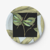 Assiettes En Carton Feuille avec l'encart de libellule par Jennifer (Devant)