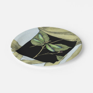 Assiettes En Carton Feuille avec l'encart de libellule par Jennifer