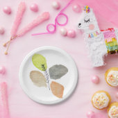 Assiettes En Carton Feuille d'aquarelle esthétique moderne (Fête)