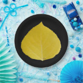 Assiettes En Carton Feuille d'Aspen jaune #5 (Fête)