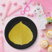 Assiettes En Carton Feuille d'Aspen jaune #5 (Fête)
