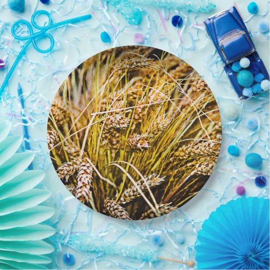 Assiettes En Carton Feuille De Blé - Merci (Fête)