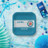 Assiettes En Carton Feuille de curling Pierre de curling (Fête)