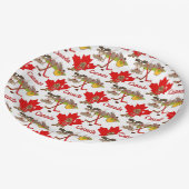 Assiettes En Carton Feuille d'érable Canadien 150 ans (Angle)
