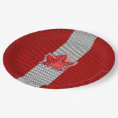 Assiettes En Carton Feuille d'érable de chrome canadienne sur les styl (Angle)