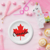 Assiettes En Carton Feuille d'érable rouge du Canada (Fête)