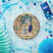 Assiettes En Carton Feuille d'un livre d'heures (Fête)