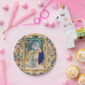 Assiettes En Carton Feuille d'un livre d'heures (Fête)