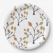 Assiettes En Carton Feuille élégant (Devant)