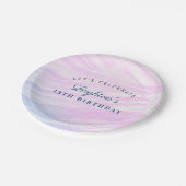 Assiettes En Carton Feuille tropicale peinte (Angle)