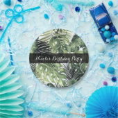 Assiettes En Carton Feuille vert Botanique Tropical Plante Mariage (Fête)