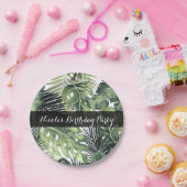 Assiettes En Carton Feuille vert Botanique Tropical Plante Mariage (Fête)