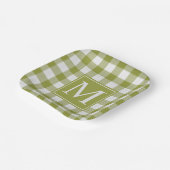 Assiettes En Carton Feuille vert En vichy Citrouille personnalisé Moti (Angulaire)