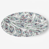 Assiettes En Carton Feuilles. (Angle)