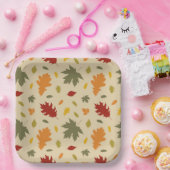 Assiettes En Carton Feuilles automnales Autum (Fête)