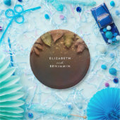 Assiettes En Carton Feuilles automnales et Mariage de Parties scintill (Fête)