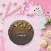 Assiettes En Carton Feuilles automnales et Mariage de Parties scintill (Fête)