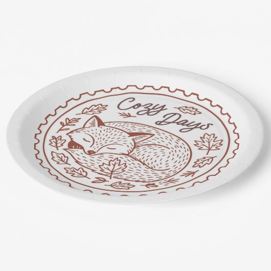 Assiettes En Carton Feuilles automnales Plaque de papier d'automne (Angle)