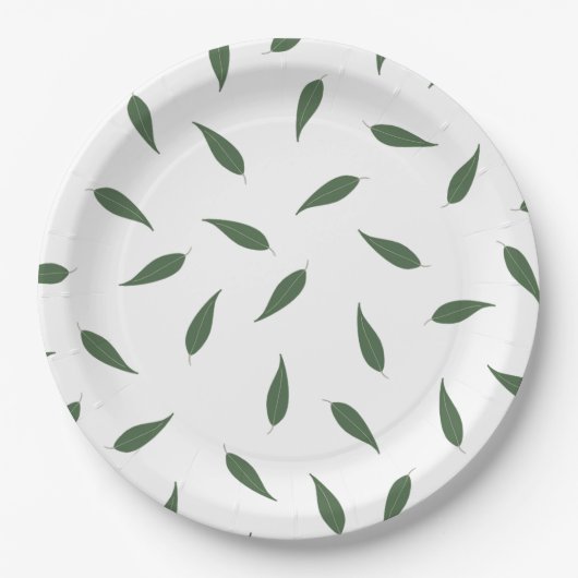 Assiettes En Carton Feuilles citron (Devant)