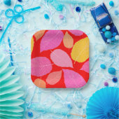 Assiettes En Carton Feuilles d'automne. (Fête)