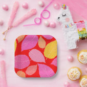 Assiettes En Carton Feuilles d'automne. (Fête)