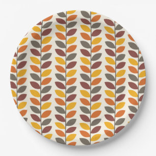 Assiettes En Carton Feuilles d'automne