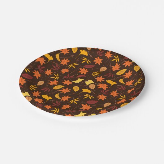 Assiettes En Carton Feuilles d'automne (Angle)