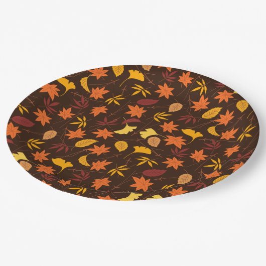 Assiettes En Carton Feuilles d'automne (Angle)