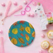 Assiettes En Carton Feuilles d'automne (Fête)