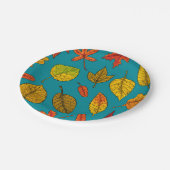 Assiettes En Carton Feuilles d'automne (Angle)