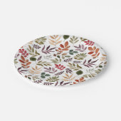Assiettes En Carton Feuilles d'automne aquarelle feuille colorée (Angle)