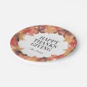 Assiettes En Carton Feuilles d'automne Bon thanksgiving Plaque de papi (Angle)