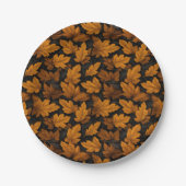 Assiettes En Carton Feuilles D'Automne Brown Et Orange Folio (Devant)