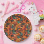 Assiettes En Carton Feuilles d'automne colorées (Fête)