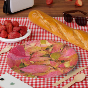 Assiettes En Carton Feuilles d'automne colorées Floral