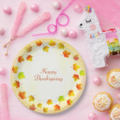 Assiettes En Carton Feuilles d'automne de vacances (Fête)