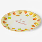 Assiettes En Carton Feuilles d'automne de vacances (Angle)