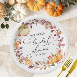 Assiettes En Carton Feuilles d'automne Fleur de citrouille Mariage aut