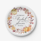 Assiettes En Carton Feuilles d'automne Fleur de citrouille Mariage d'a (Devant)