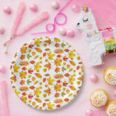 Assiettes En Carton Feuilles d'automne lumineuses (Fête)