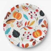 Assiettes En Carton Feuilles d'automne Plaques de papier (Devant)