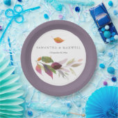 Assiettes En Carton Feuilles d'automne rustiques aquarelle Thanksgivin (Fête)