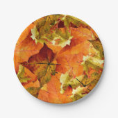 Assiettes En Carton Feuilles d'automne tombées (Devant)