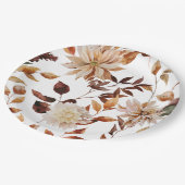 Assiettes En Carton Feuilles de automne rustique Floral (Angle)