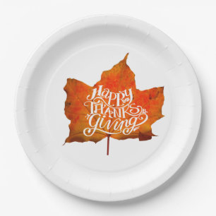 Assiettes En Carton FEUILLES DE CHUTE DE bon thanksgiving FEUILLES D'A
