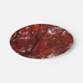 Assiettes En Carton Feuilles de Crimson et membres noirs sur un (Angle)