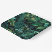 Assiettes En Carton Feuilles de la forêt tropicale tropicale (Angulaire)