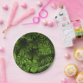 Assiettes En Carton Feuilles de la jungle (Fête)