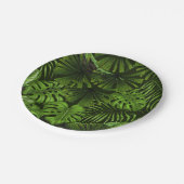 Assiettes En Carton Feuilles de la jungle (Angle)